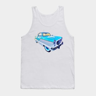 Nash Metropolitan in sky blue - classic vintage car photo Tank Top